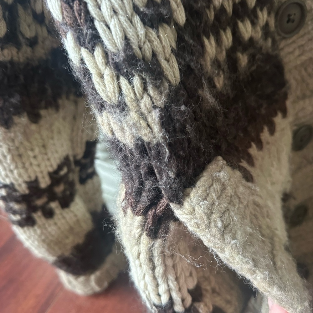 Vintage Abercrombie and fitch Ezra fitch hand knit lambswool button up sweater - Picture 5 of 10